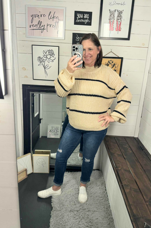 Jessica Oversized Striped Sweater