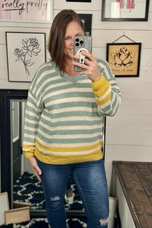 Shelby MultiStripe Sweater