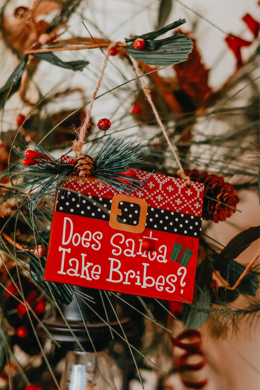 Dear Santa Wood Ornaments