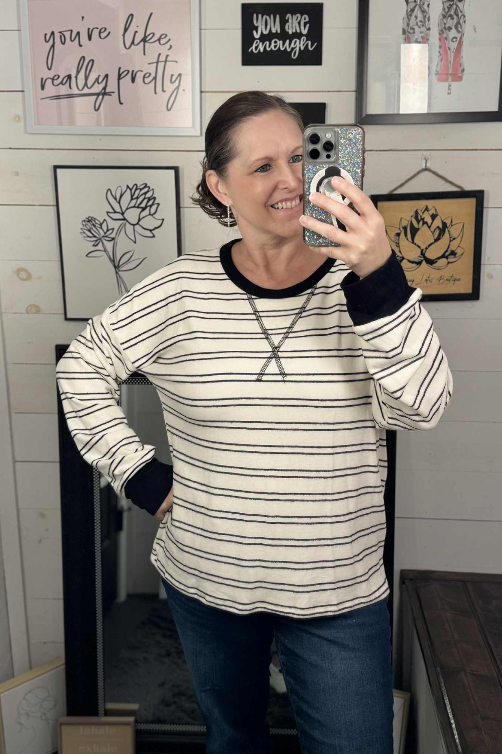 Kailey Striped Pullover Top