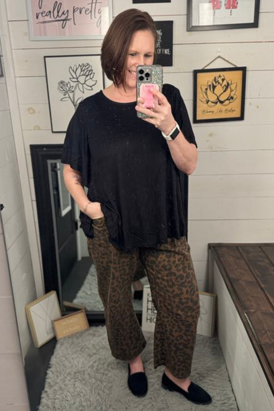 Gracie Leopard Print Barrel Jeans