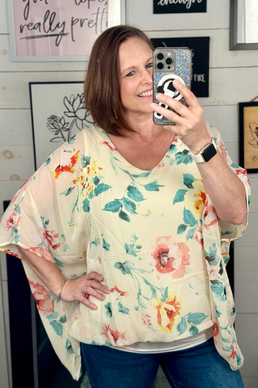 Naomi Floral Chiffon Top