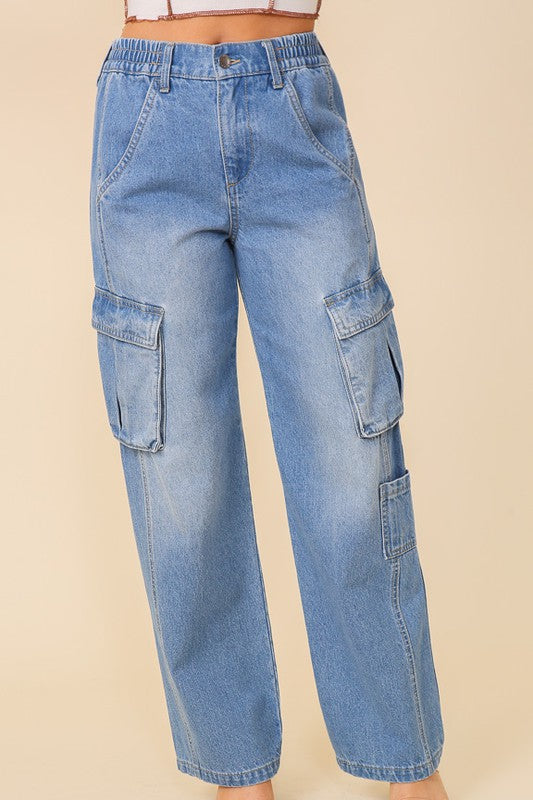 Becca Wide Leg Cargo Jeans