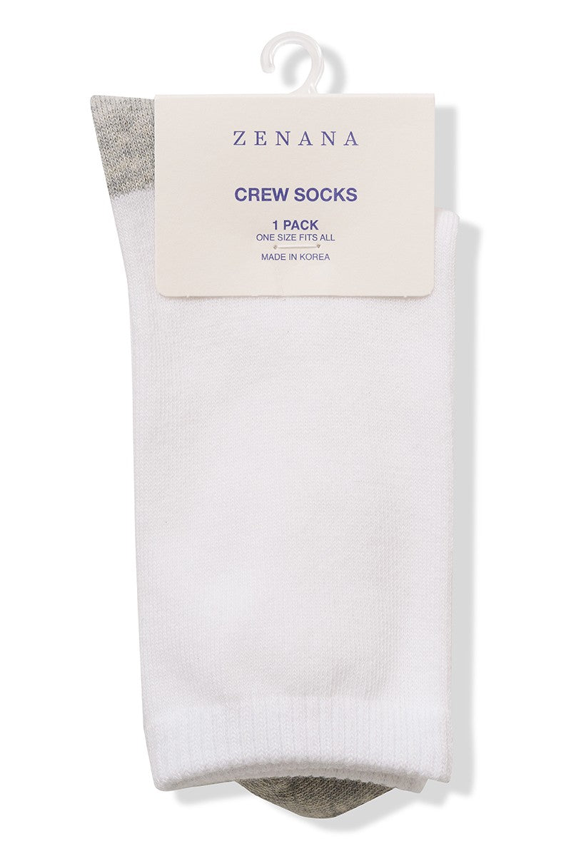 Two Tone Crew Socks