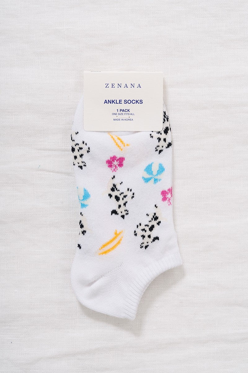 Dog Pattern Ankle Socks