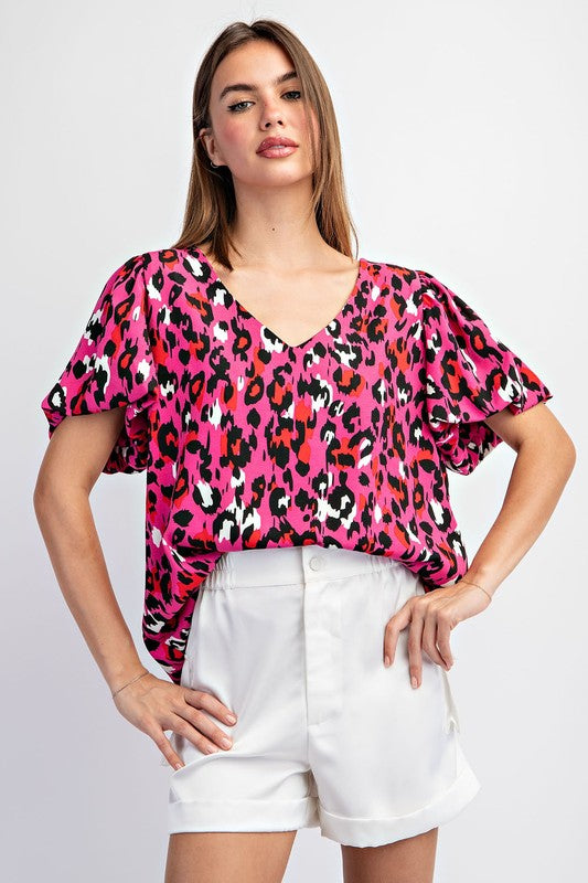Lydia Leopard Print Top