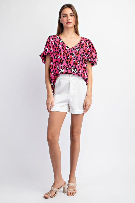 Lydia Leopard Print Top