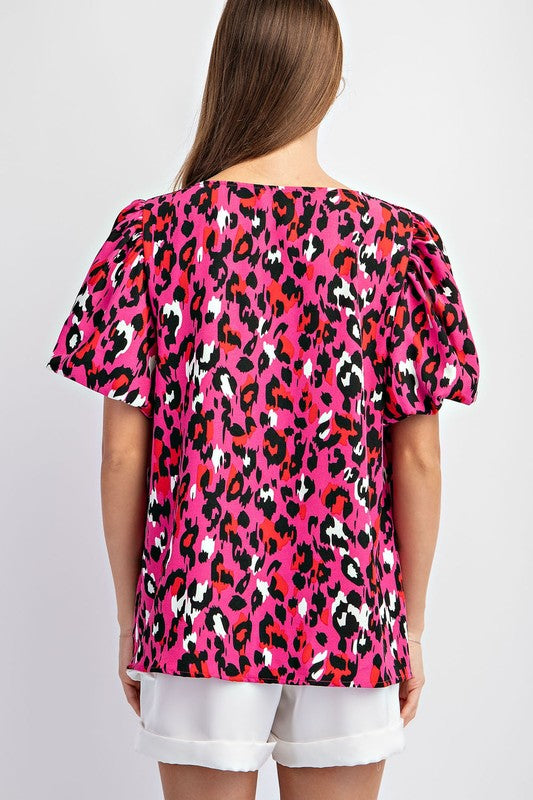 Lydia Leopard Print Top