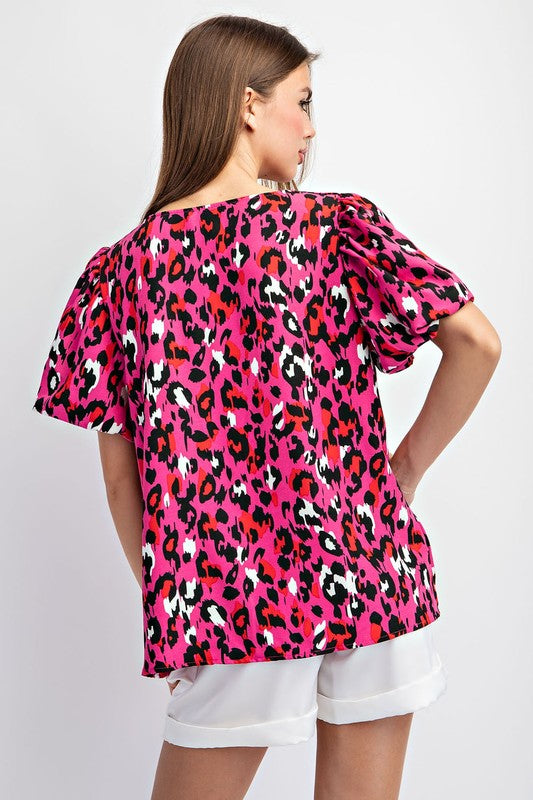 Lydia Leopard Print Top