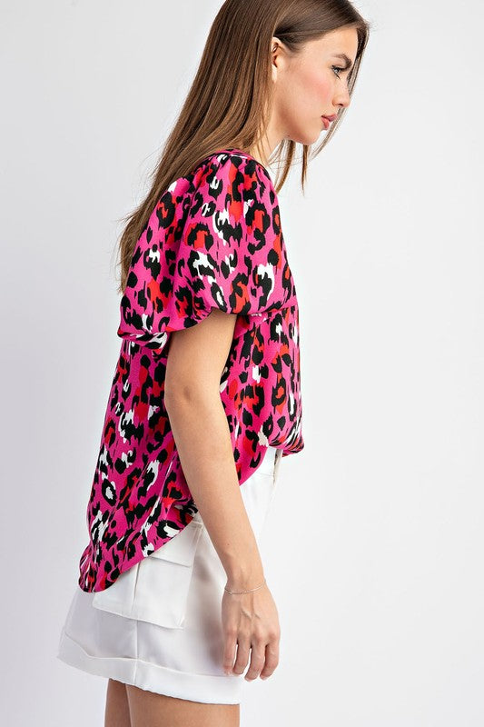 Lydia Leopard Print Top