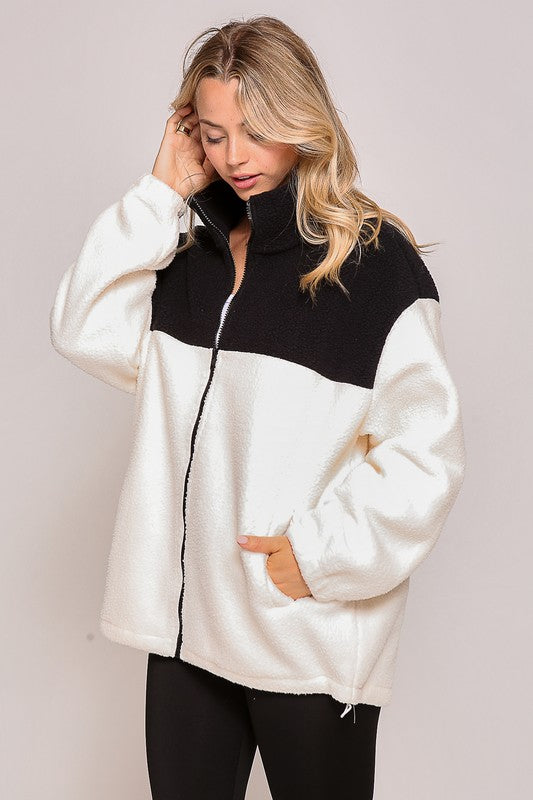 Colorblock Sherpa Jacket