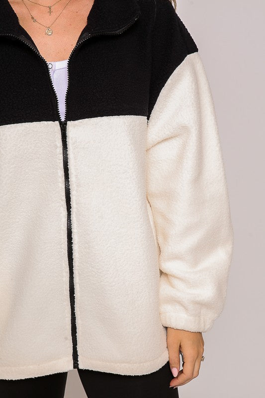 Colorblock Sherpa Jacket