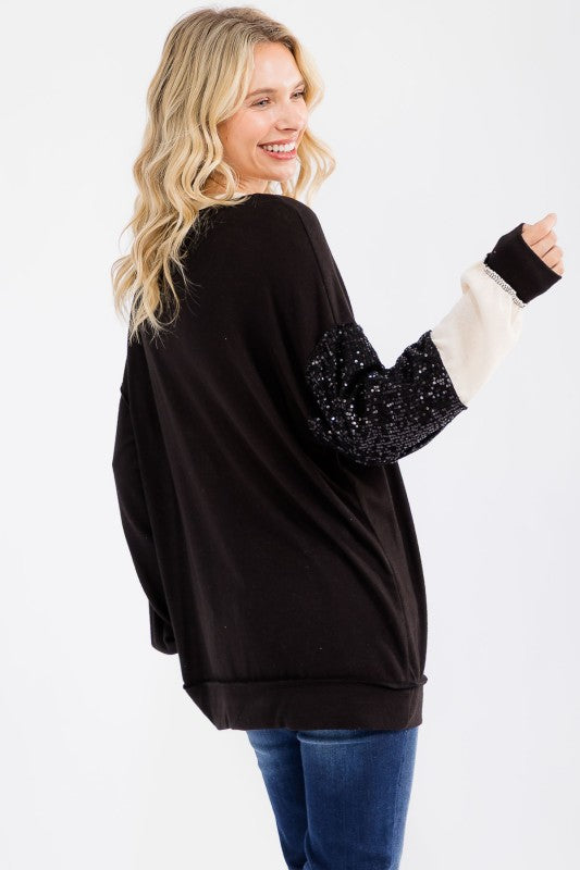 Bonnie Sequin Patchwork Top