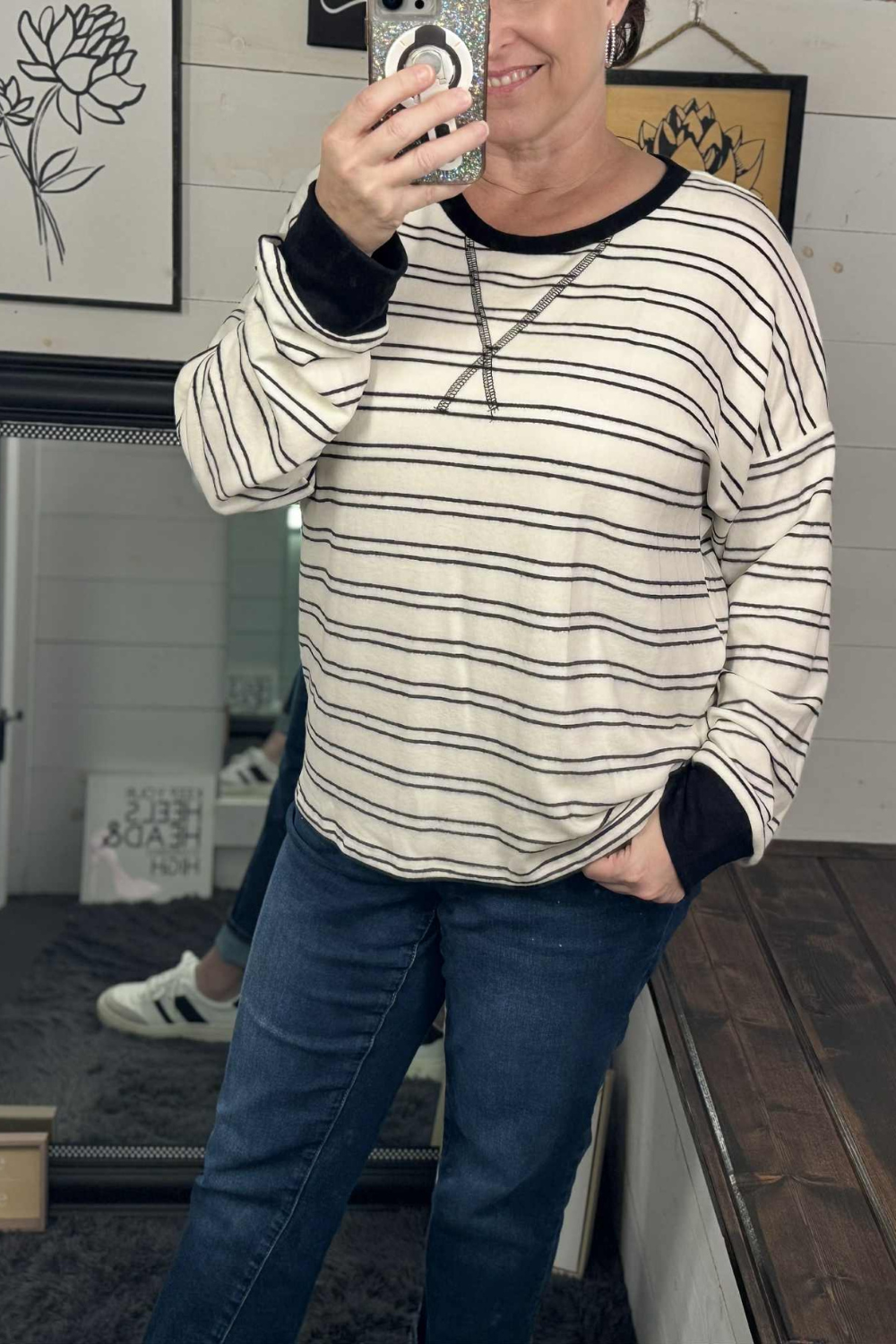 Kailey Striped Pullover Top