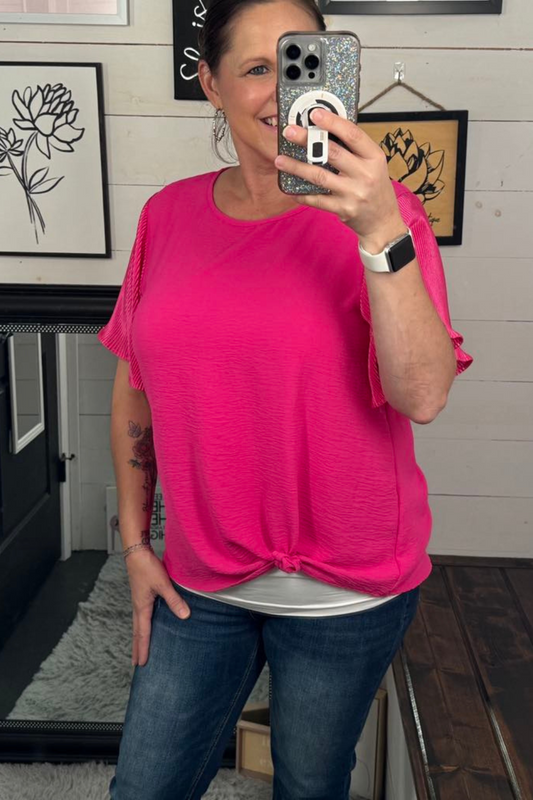 Jody Plisse Sleeve Top