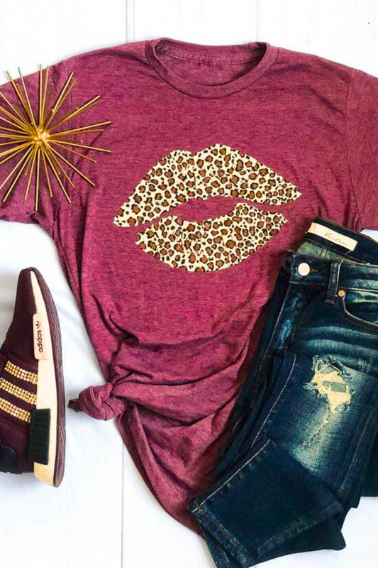 Leopard Lips Graphic Tee