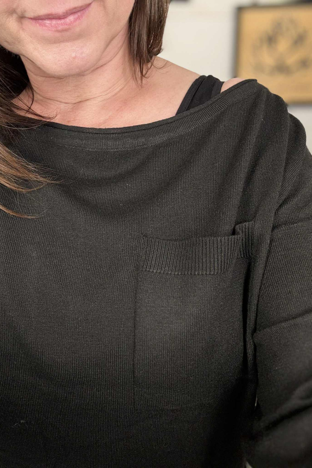 Lucille Boat Neck Sweater - Black