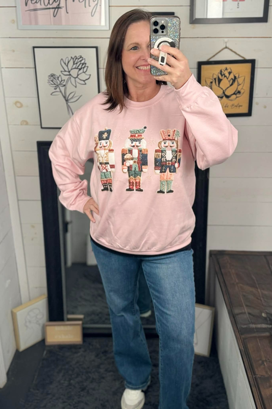 Faux Yarn Nutcracker Sweatshirt