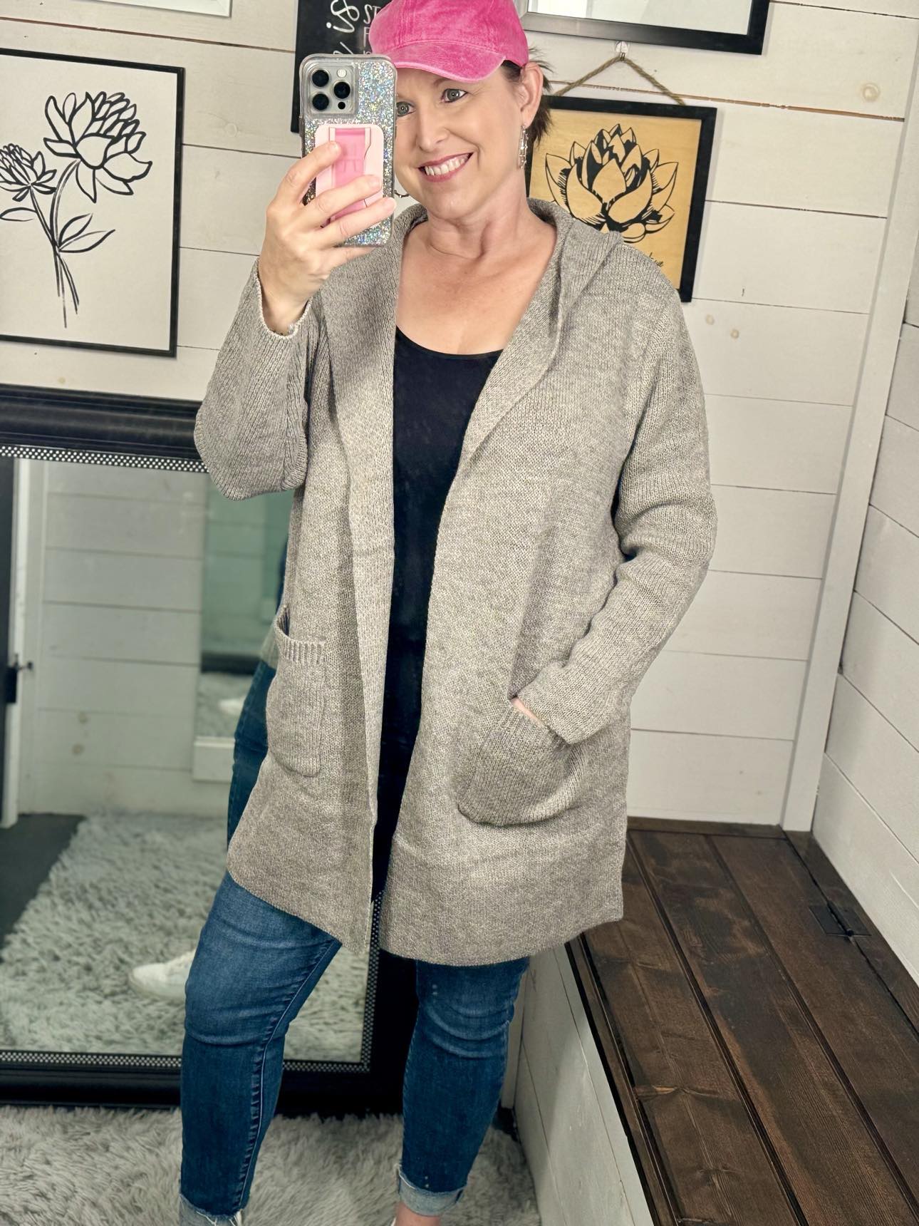 Hooded Long Cargidan with Pockets