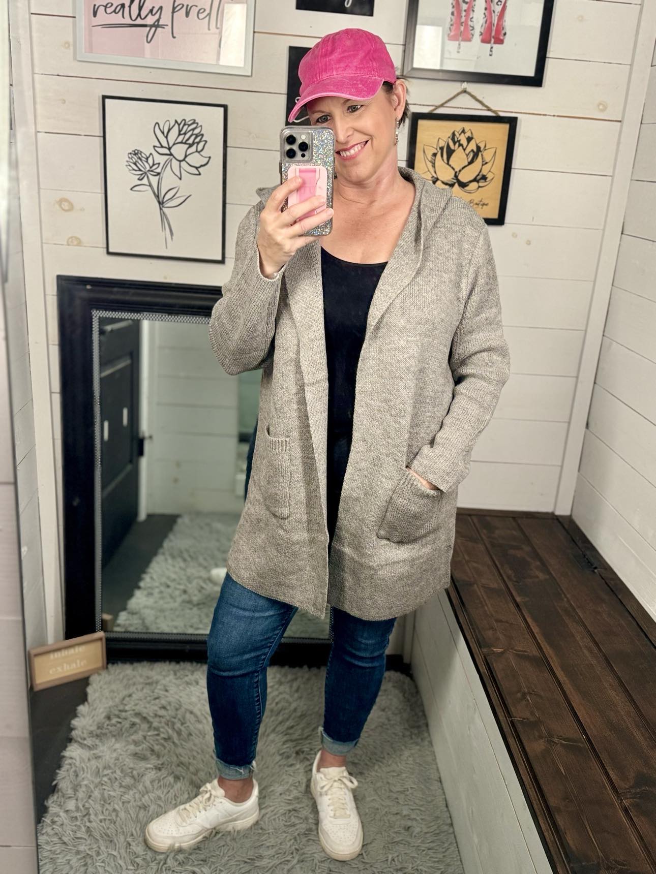 Hooded Long Cargidan with Pockets