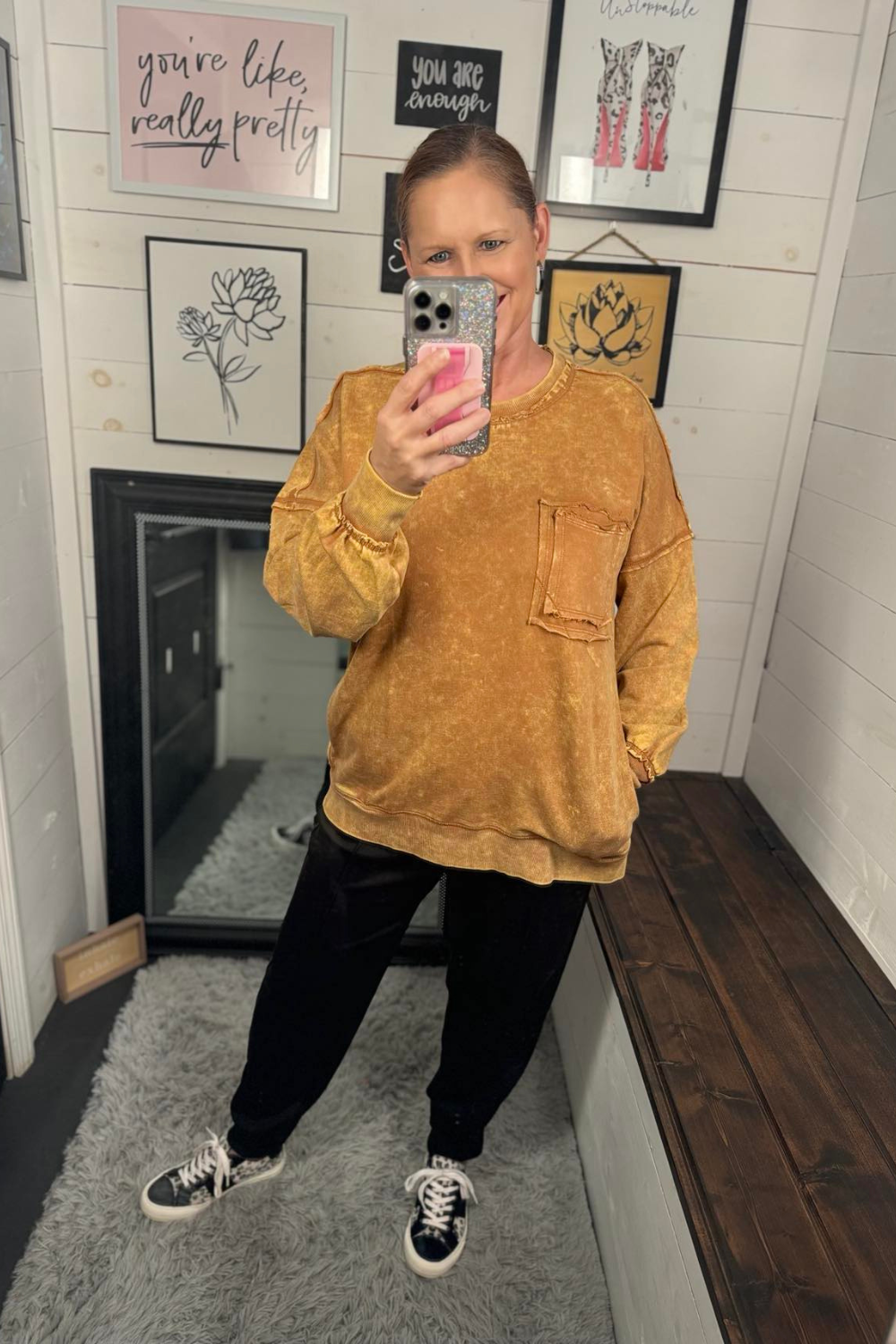French Terry Acid Wash Sweatshirt
