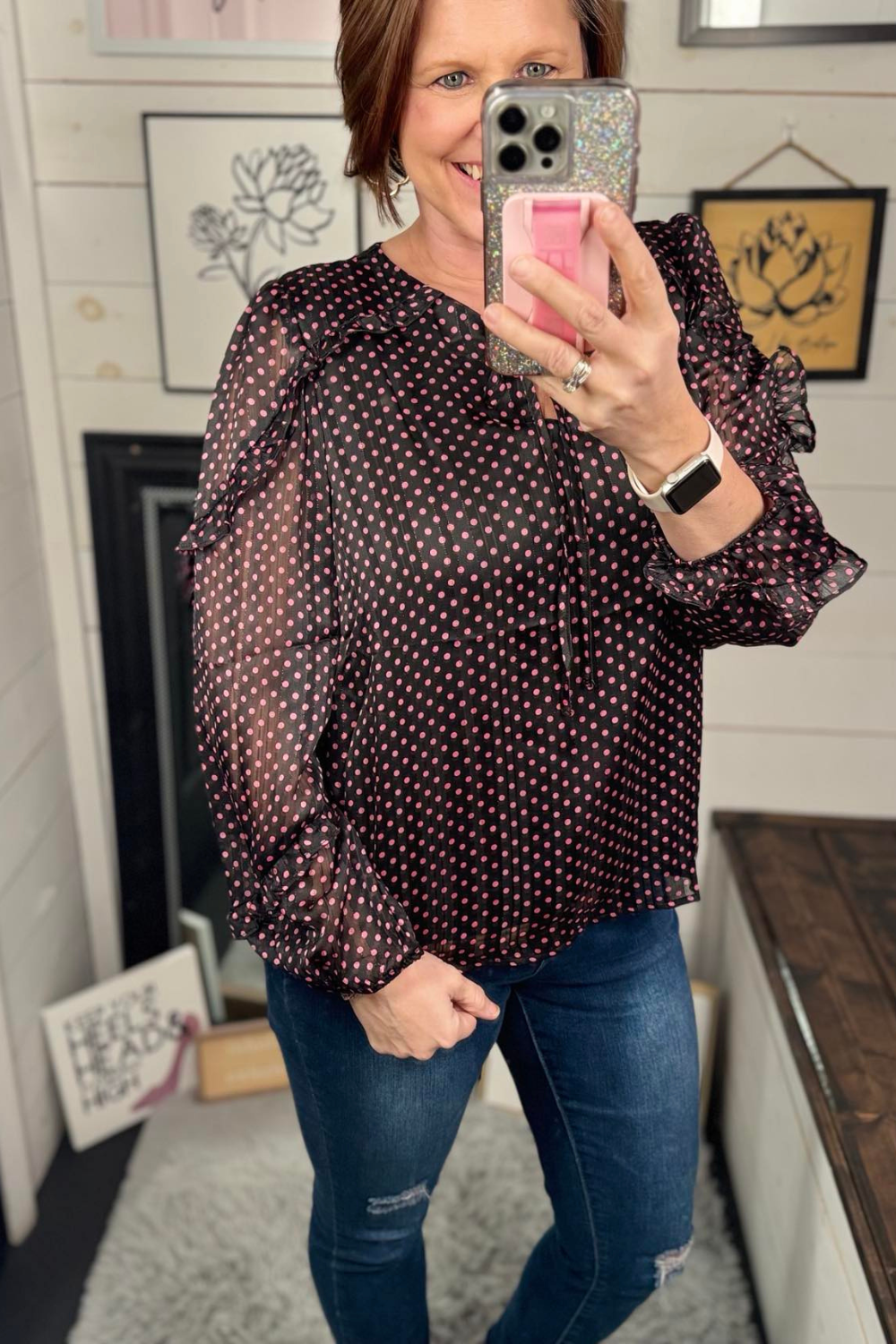 Scarlett Polkadot Blouse