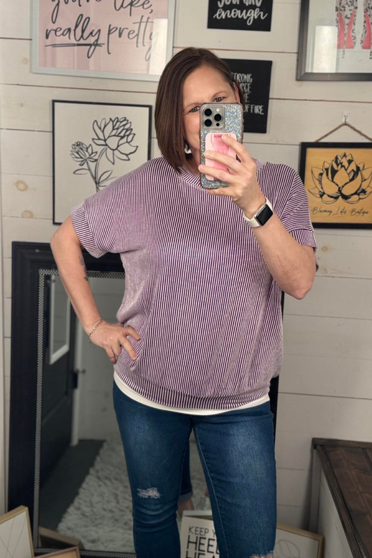 Raven Corded Top - Violet