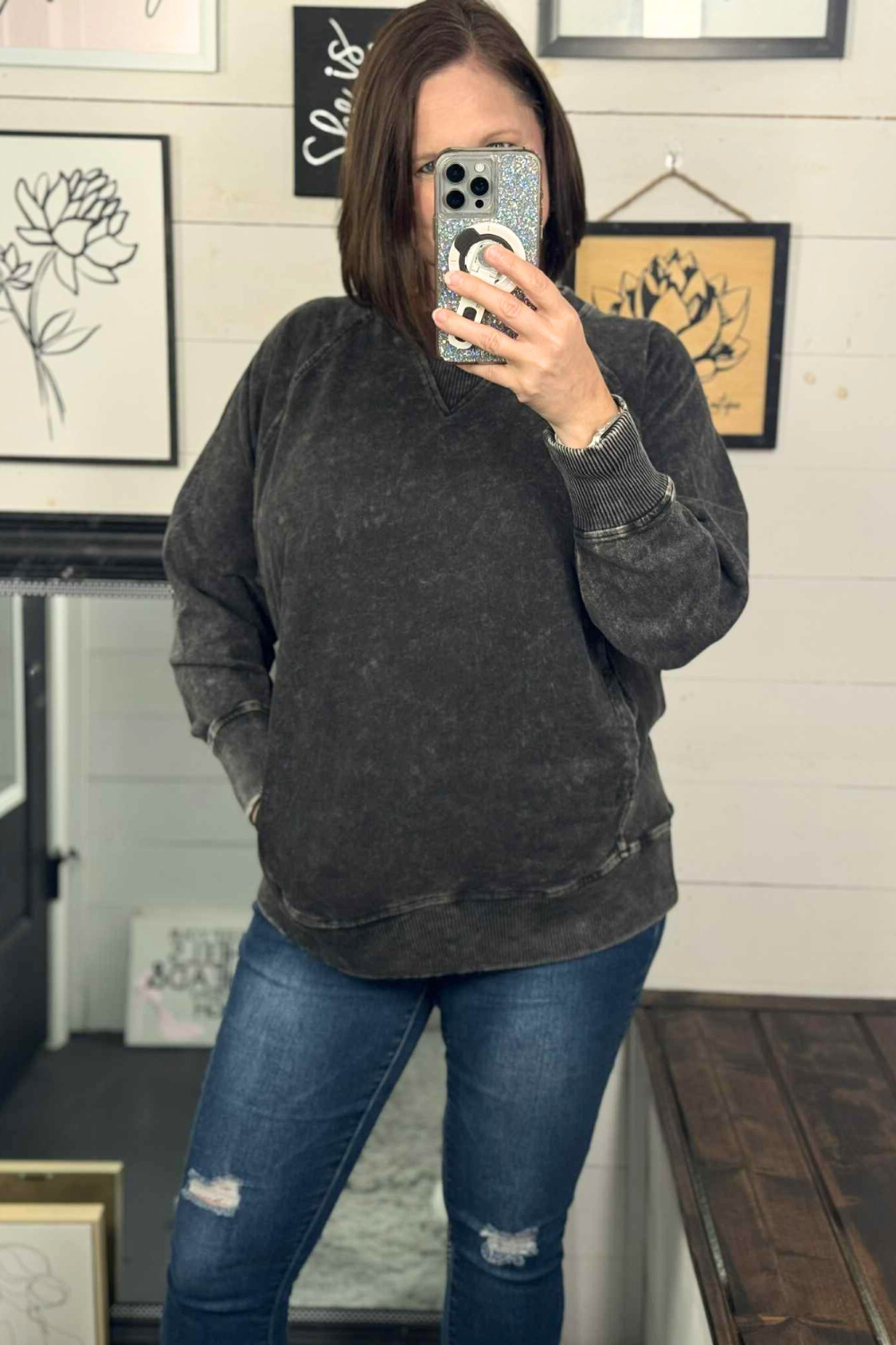 Beth Acid French Terry Sweatshirt