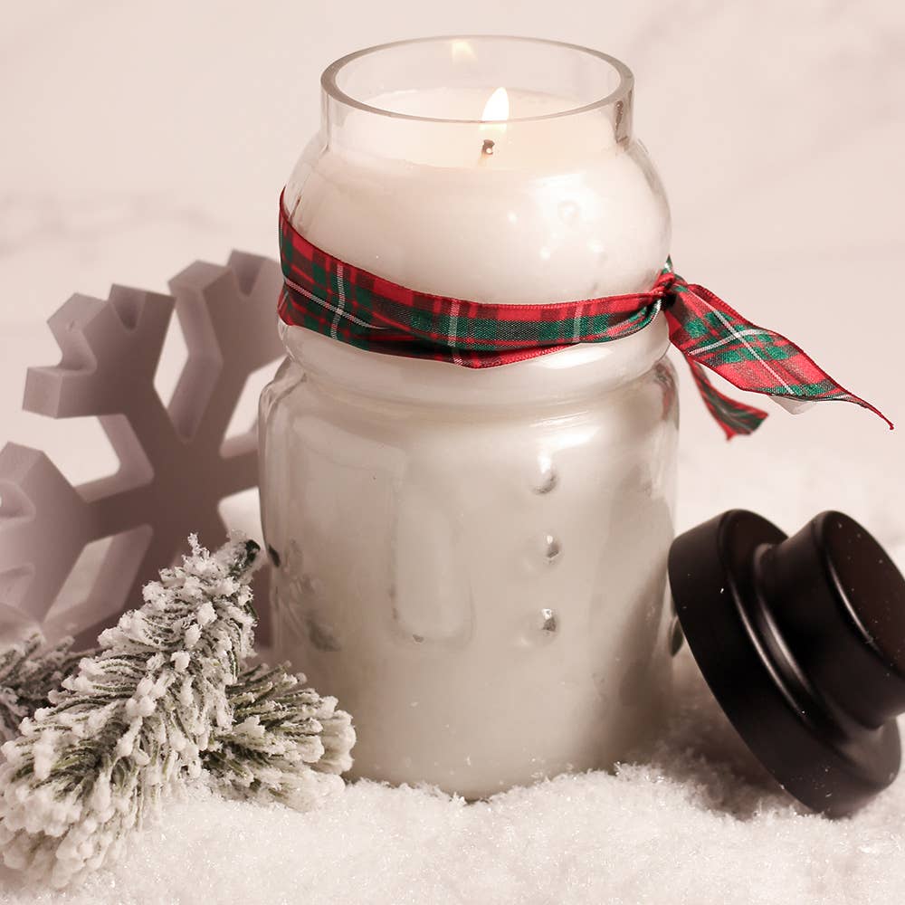 Snowman Large Candle (30oz.) – Welcome Wreath
