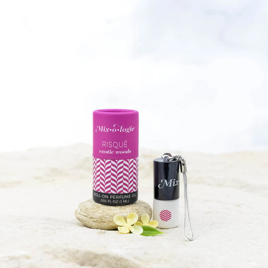 Mix*o*logy Keychain Mini Roller Ball Perfume - Risque (Exotic Woods)