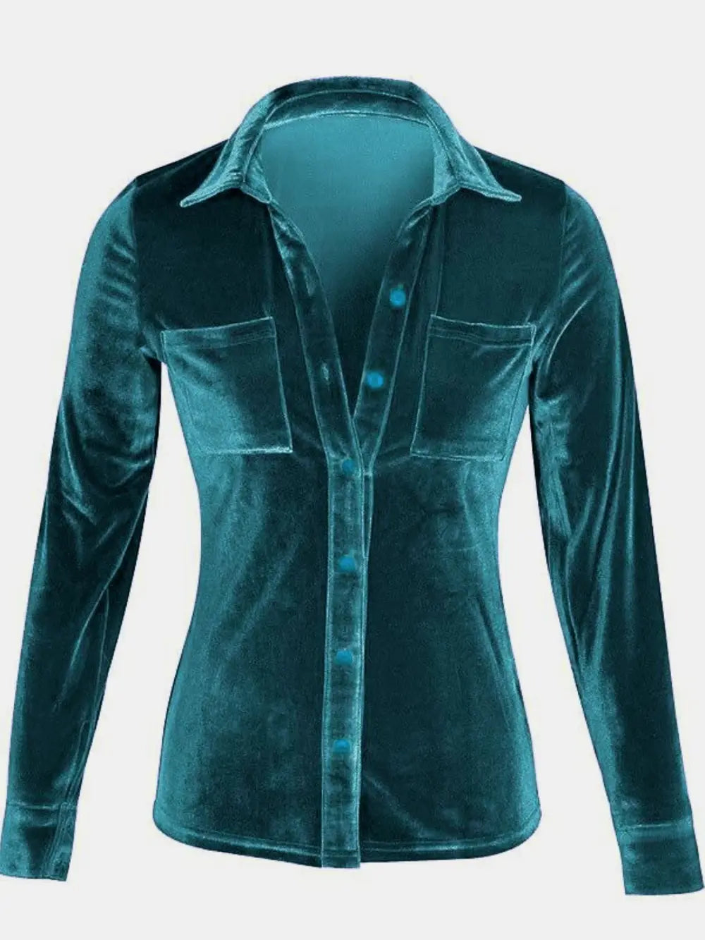 Velour Button Up Shirt