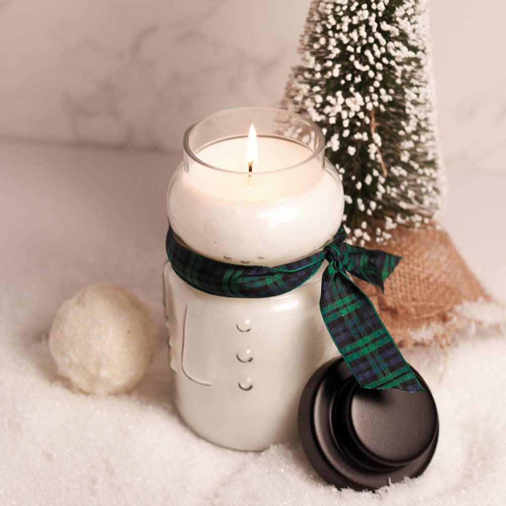 Snowman Large Candle (30oz.) – Candy Cane