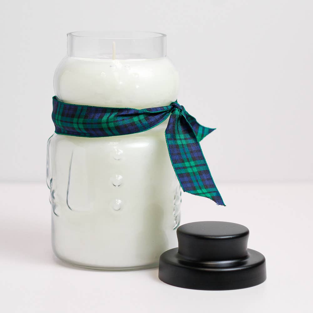 Snowman Large Candle (30oz.) – Candy Cane