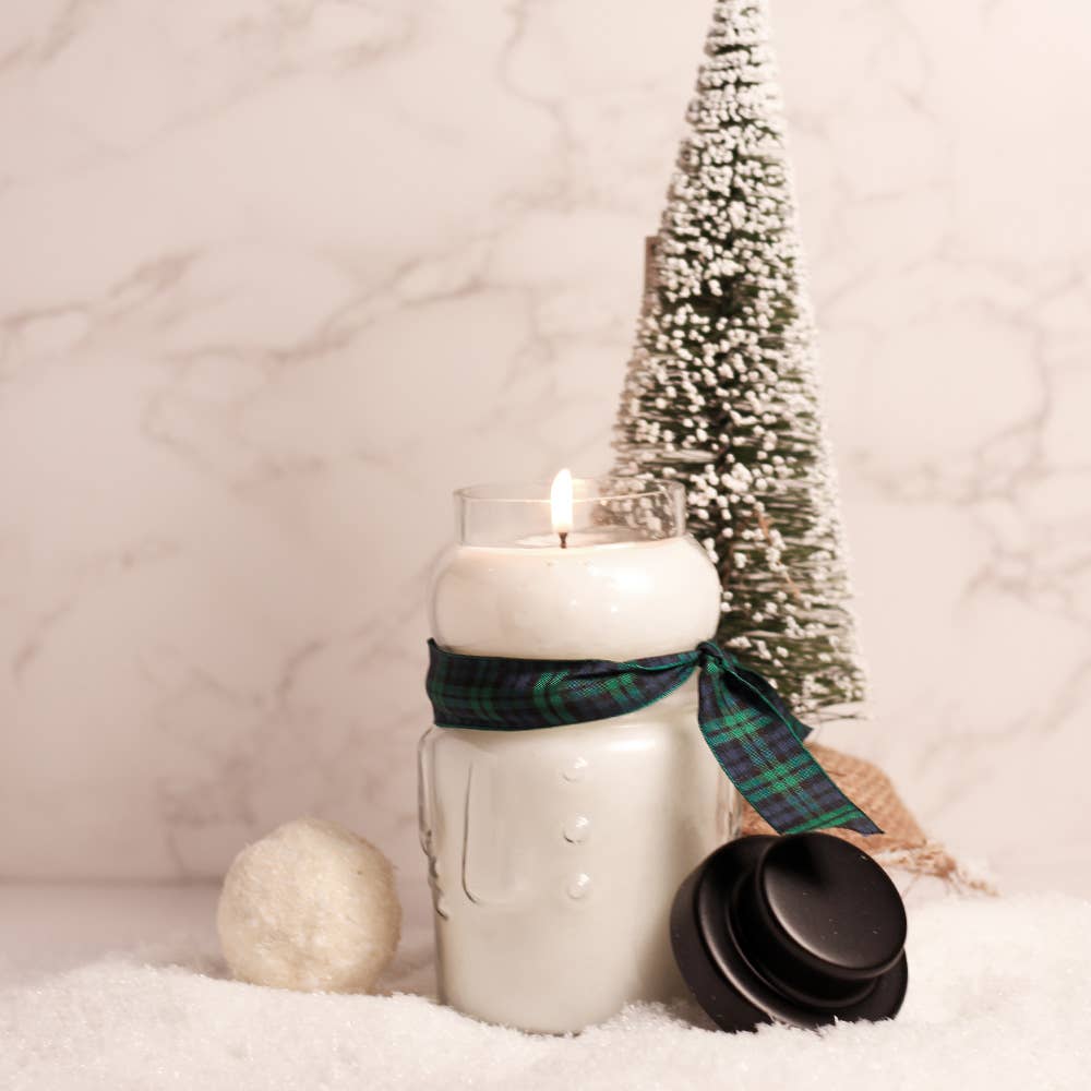 Snowman Large Candle (30oz.) – Candy Cane