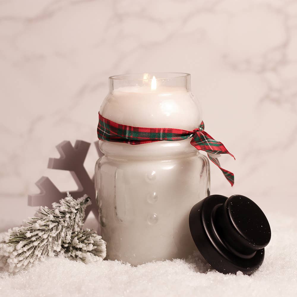 Snowman Large Candle (30oz.) – Welcome Wreath