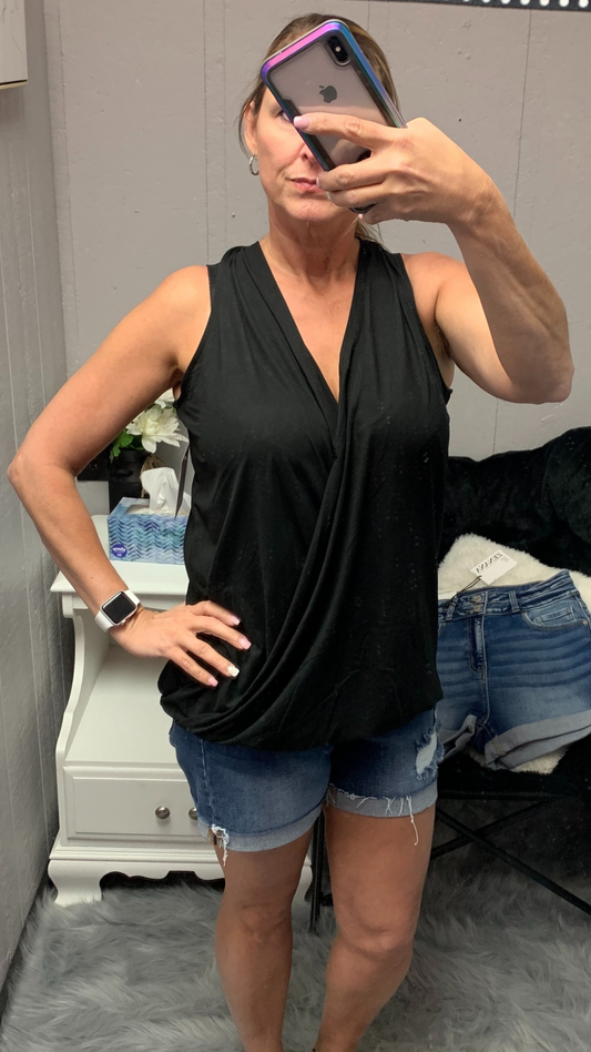 Surplice Halter Top