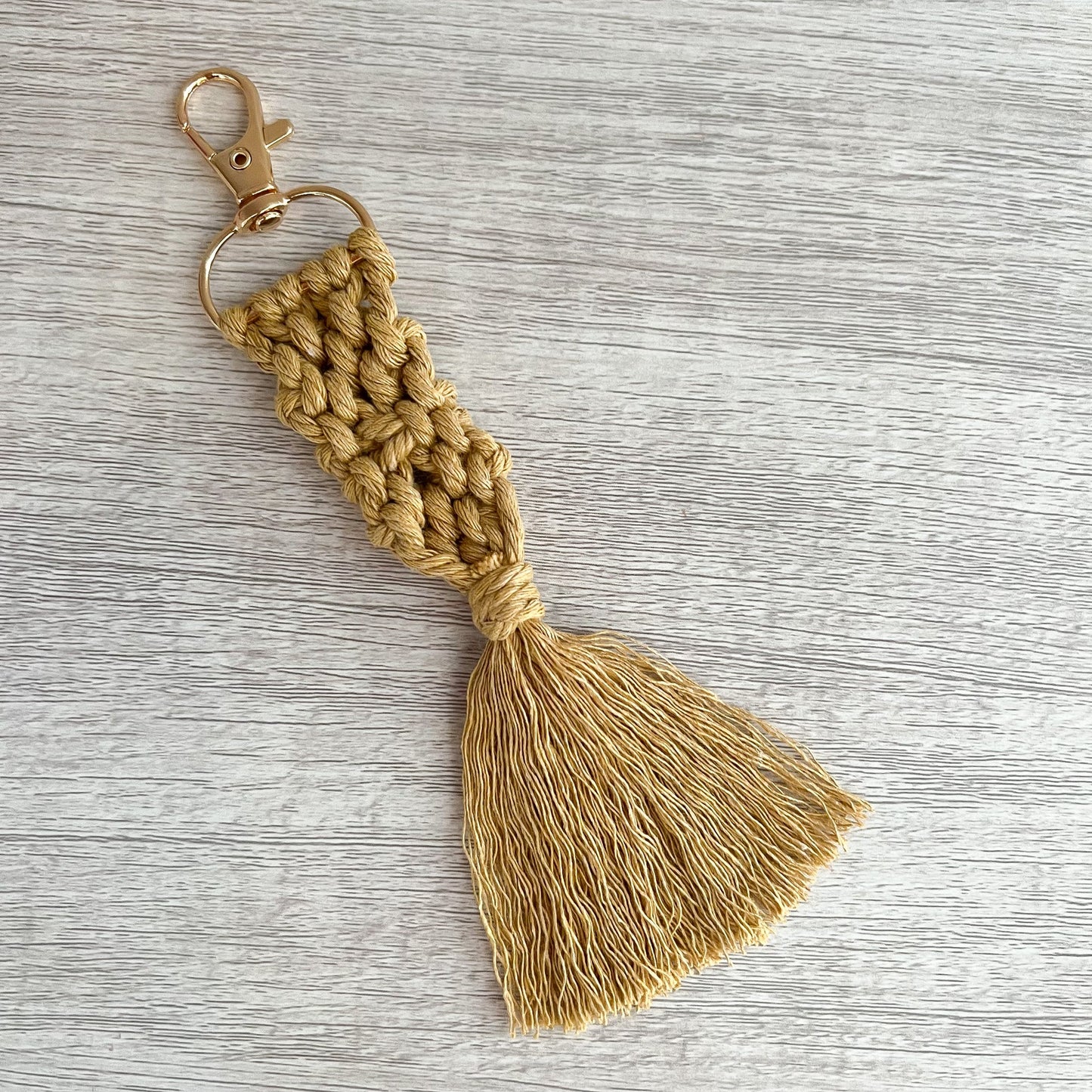 Macrame Fringe Key Chain